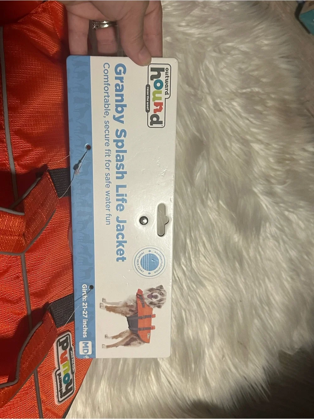 Granby Splash Life Jacket for Small Pets - Bright Orange